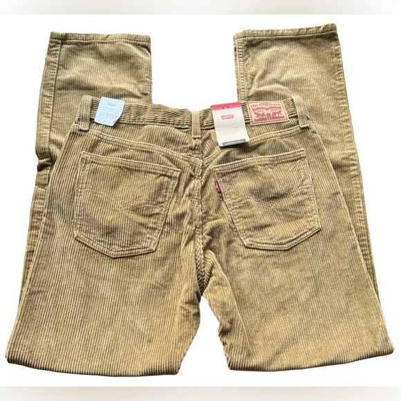 Levis Straight Leg Corduroy Pants Womens Size 29x30 Tan NWT - Picture 2 of 4